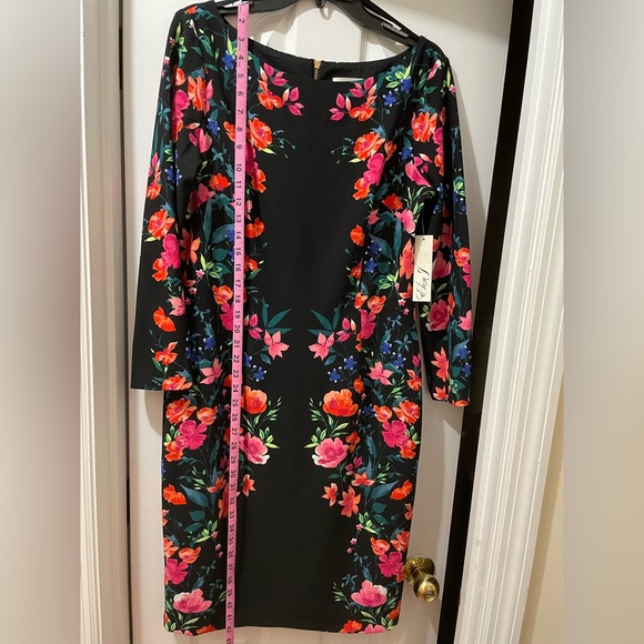 Eliza J long sleeve dress. Floral pattern. NWT - Picture 3 of 4
